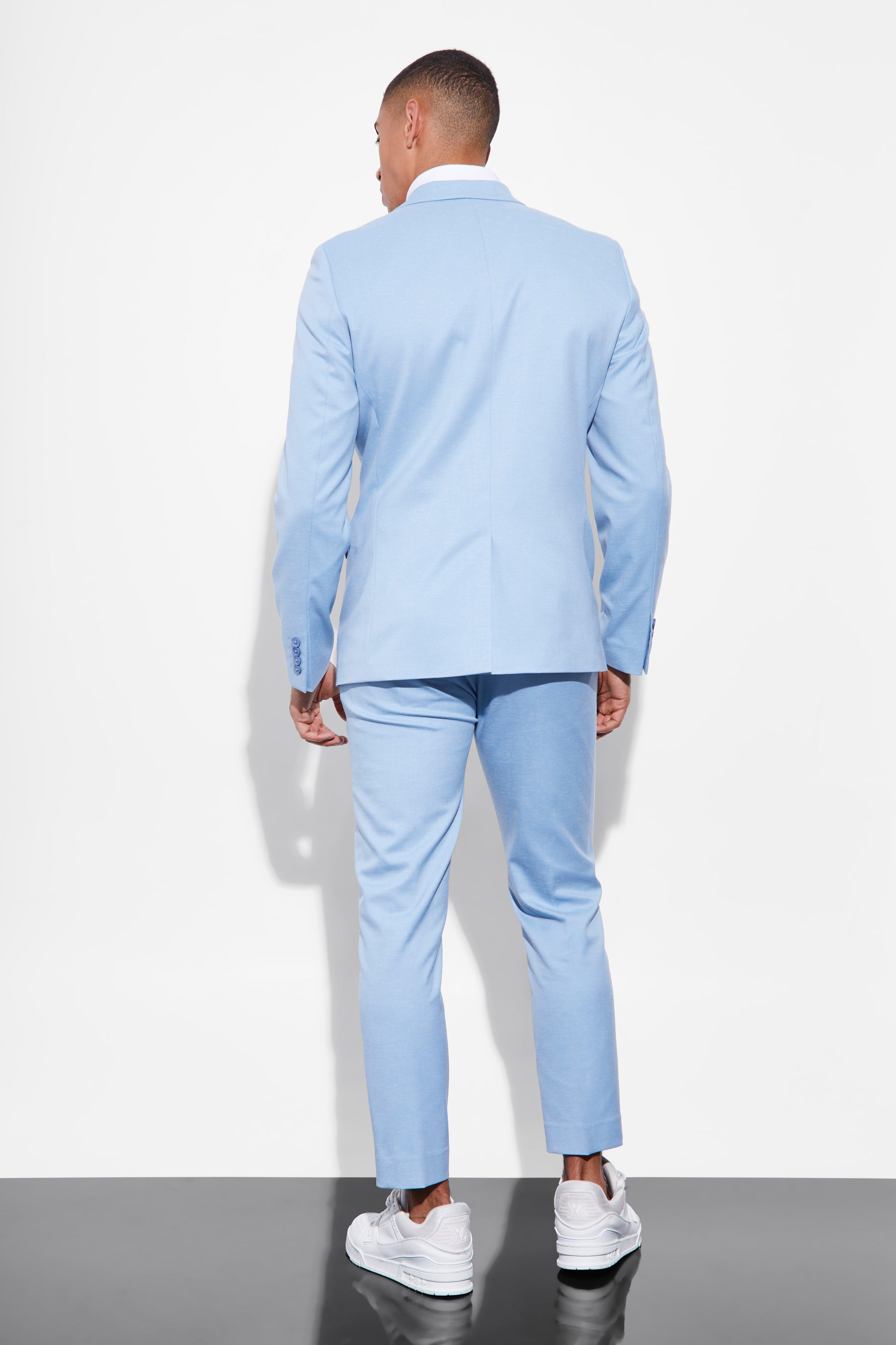 Topman light hot sale blue suit